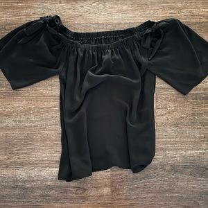 Black off shoulder top